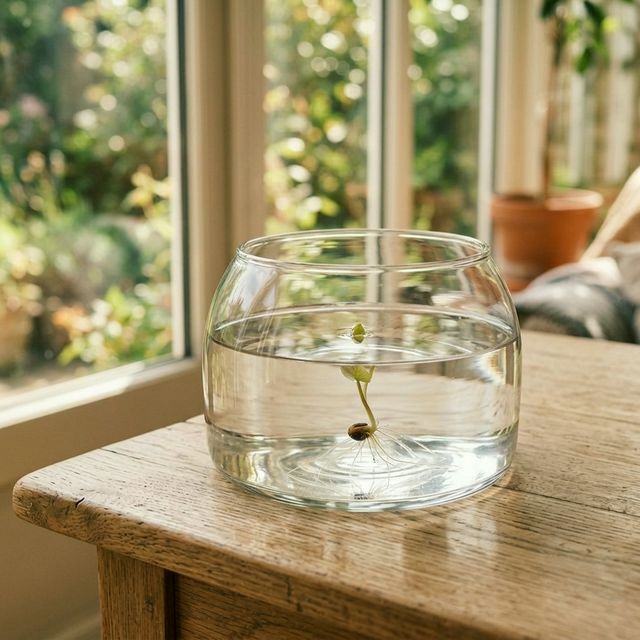 씨앗에서 싹이 튼 모습